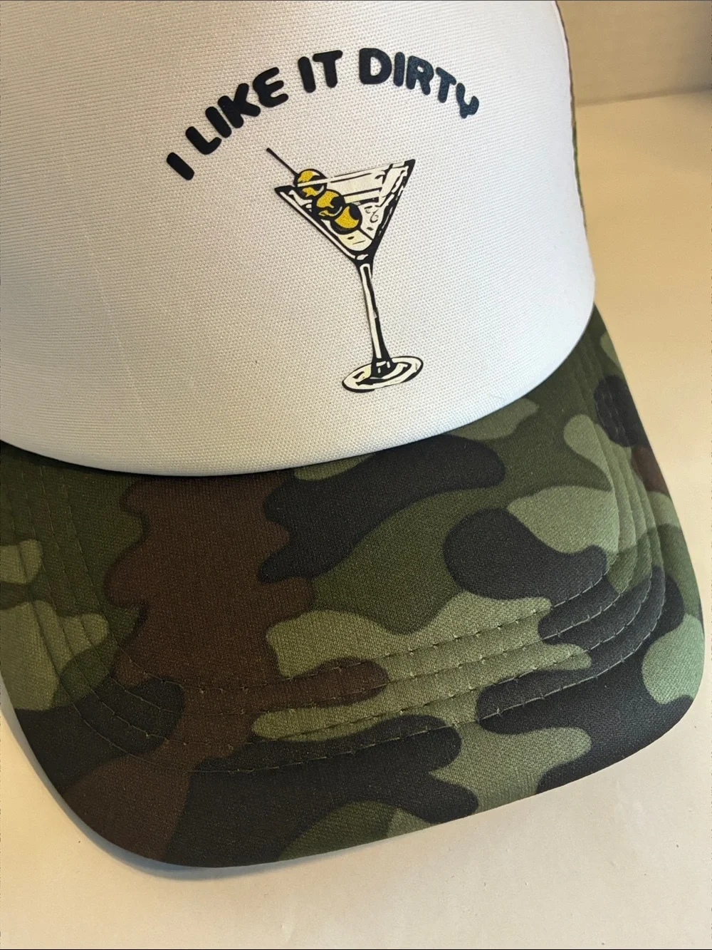 I Like It Dirty Camo Trucker Hat Unisex